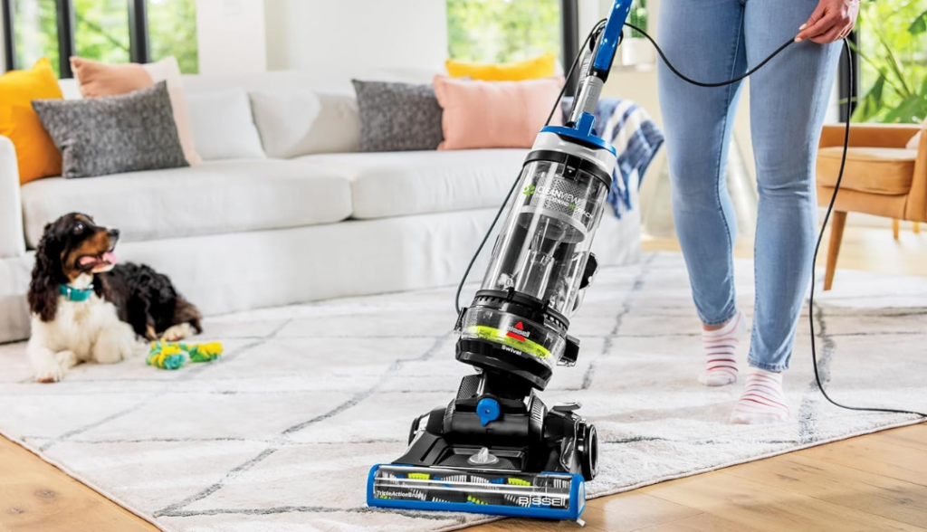 Bissell CleanView XR Pet vacuum cleaner designed for efficient pet hair removal on carpets and floors.