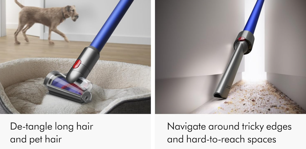 Dyson V11 cordless vacuum cleaner with advanced suction power and intelligent cleaning modes.