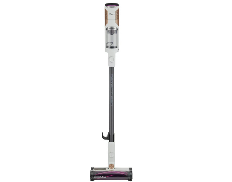 Shark Detect Pro cordless vacuum featuring advanced cleaning technology and a sleek design for efficient dirt removal.