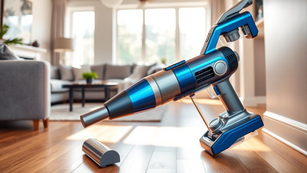 The Shark Cordless Vacuum Sweeper Series displayed with its sleek design and powerful cleaning capabilities.